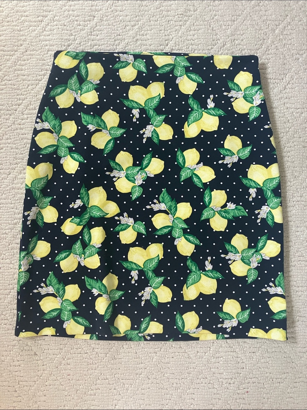 Talbots Lemon Print Skirt EUC